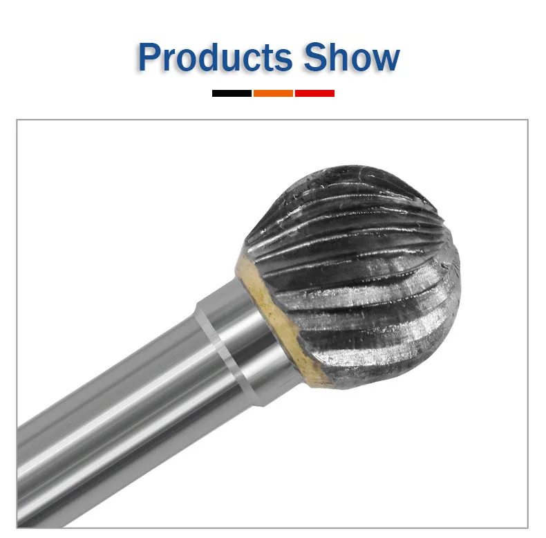 6-16MM Tungsten Steel Grinding Head Carbide Rotary File D Type Spherical Single And Double Slot Cutter End Milling Cutter
