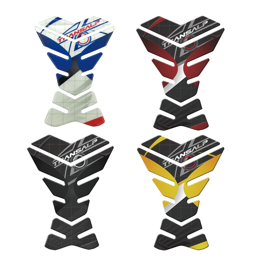 Motorcycle Brazing Gel Fuel Oil Tank Pad Fish Bone Protector Racing Sticker Tank Cap Cover For Honda TRANSALP High Quality Decal