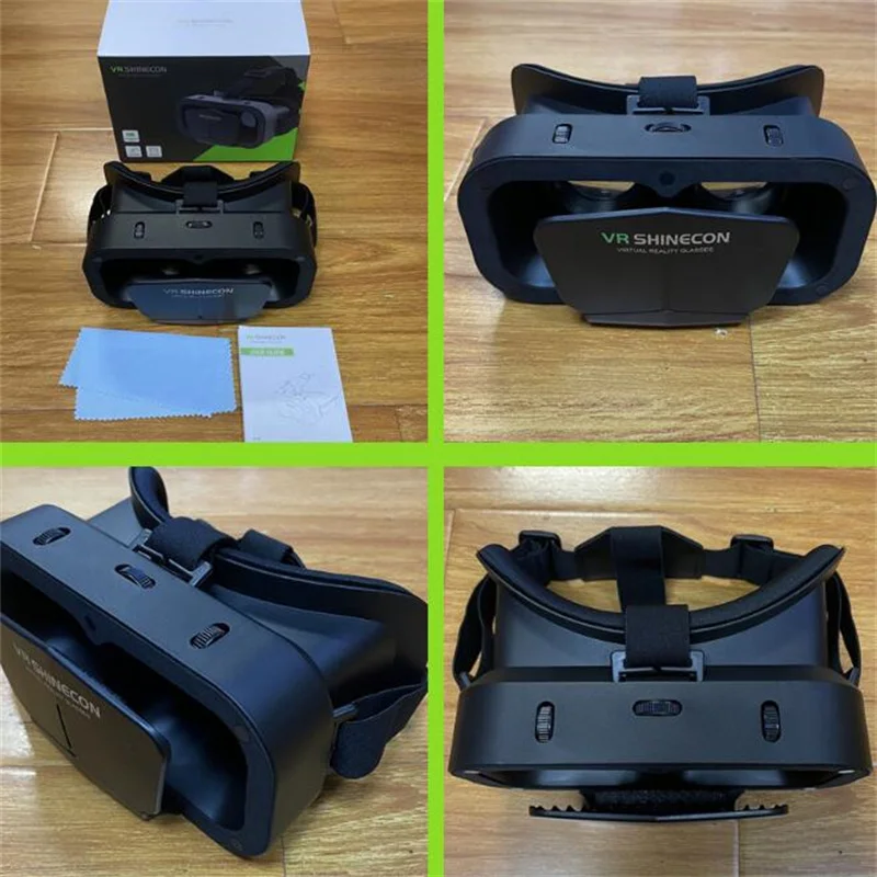 Original G10 IMAX Giant Screen VR Glasses 3D Virtual Reality Box Google Cardboard Helmet for 4.7-7" Smartphone,Matching Joystick