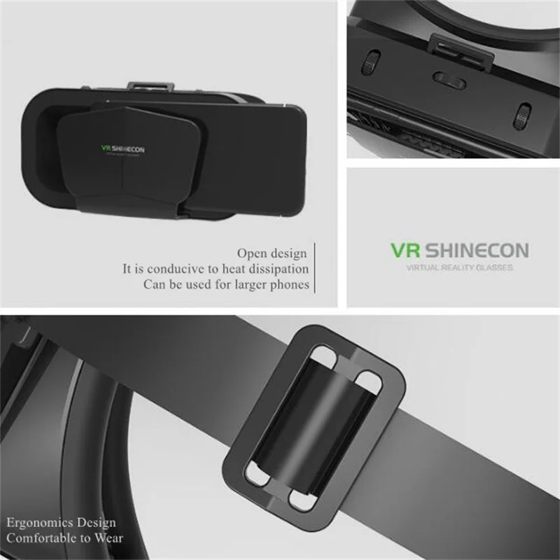 Original G10 IMAX Giant Screen VR Glasses 3D Virtual Reality Box Google Cardboard Helmet for 4.7-7" Smartphone,Matching Joystick