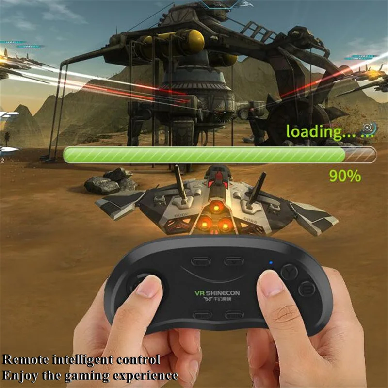 Original G10 IMAX Giant Screen VR Glasses 3D Virtual Reality Box Google Cardboard Helmet for 4.7-7" Smartphone,Matching Joystick
