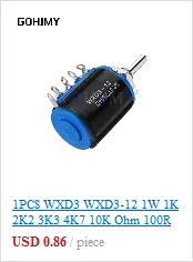 10PCS 3296W potentiometer precision adjustable resistance multi-turn trimming 1K 2K 5K 10K 100K 103 100R Trimmer Potentiometer