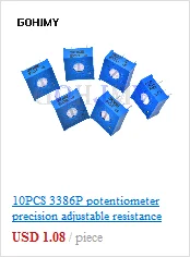 10PCS 3296W potentiometer precision adjustable resistance multi-turn trimming 1K 2K 5K 10K 100K 103 100R Trimmer Potentiometer