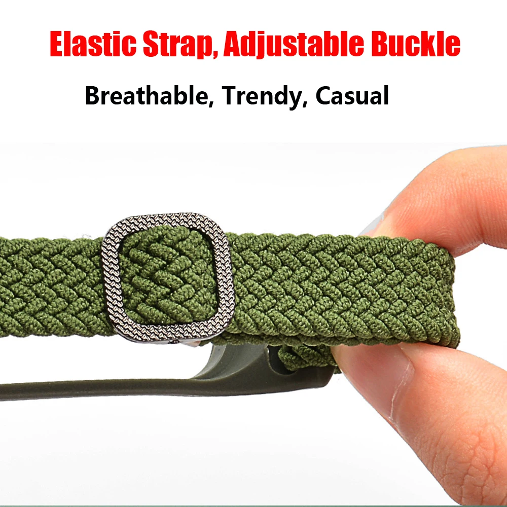 Bracelet for Mi band 10 8 7 6 Strap Elastic Adjustable Nylon Braided Miband4 Miband 5 Correa Wristband for Xiaomi Mi Bband 3 7 9