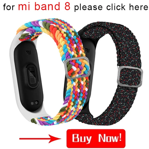 Bracelet for Mi band 10 8 7 6 Strap Elastic Adjustable Nylon Braided Miband4 Miband 5 Correa Wristband for Xiaomi Mi Bband 3 7 9
