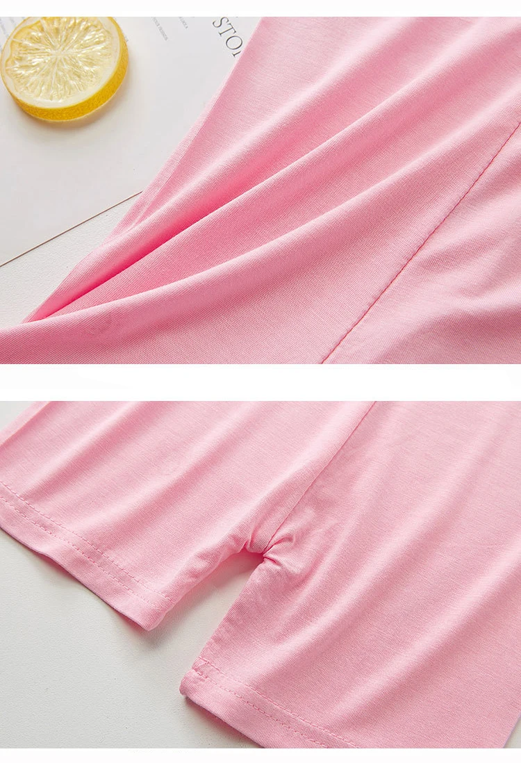Sale Casual Solid Color Girls Summer Short Children Modal Cotton Leggings Girl Skinny Safety Pants for Kids Clothing 8~12 Year