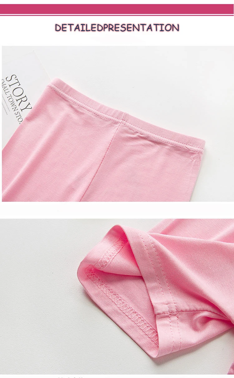 Sale Casual Solid Color Girls Summer Short Children Modal Cotton Leggings Girl Skinny Safety Pants for Kids Clothing 8~12 Year