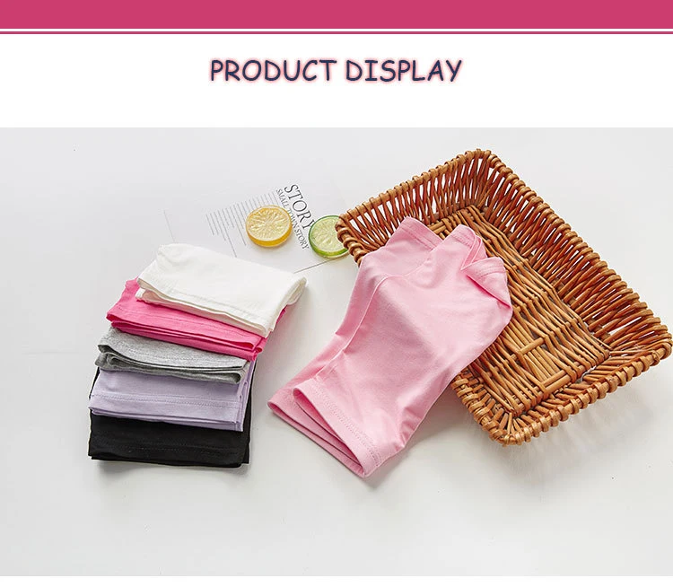 Sale Casual Solid Color Girls Summer Short Children Modal Cotton Leggings Girl Skinny Safety Pants for Kids Clothing 8~12 Year