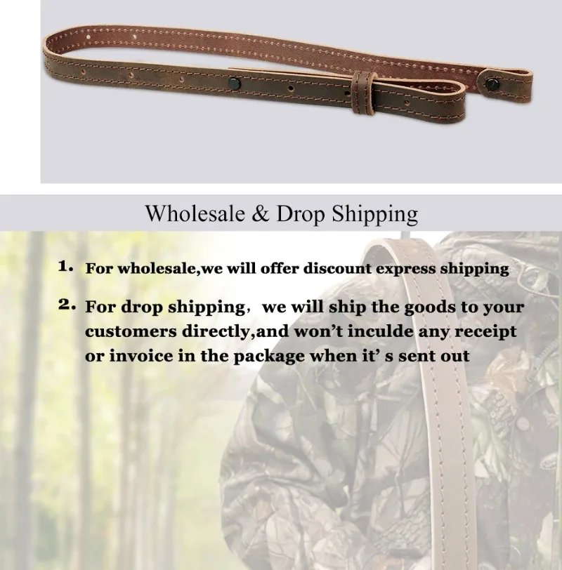 1.25/1.35 inch Tactical Genuine Leather Sling Strap for Ruger Remington 870 Adjustable Shoulder Strap Sling Hunting Accessories