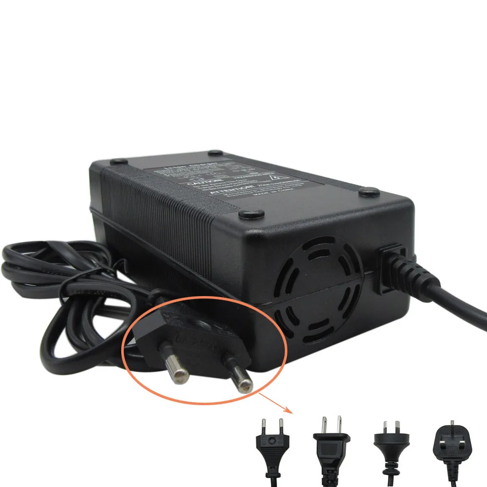 67.2V 3A 5A Li-ion Fast Charger 16S 60V 3A Lithium 20AH 30AH Battery Chargers 3PIN IEC C13 Connector
