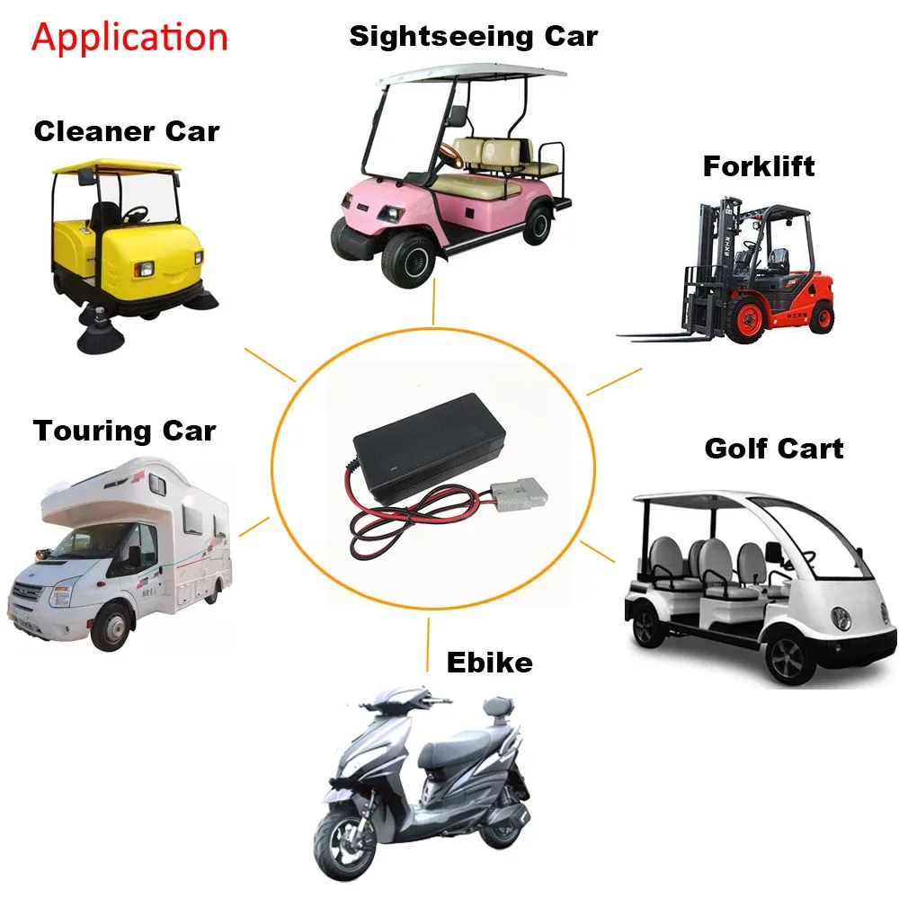 67.2V 3A 5A Li-ion Fast Charger 16S 60V 3A Lithium 20AH 30AH Battery Chargers 3PIN IEC C13 Connector