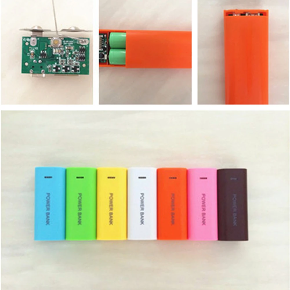 Power Bank Case 2-cell 18650 Battery Box for Smart Phone Charge 5V 1A For 18650 Battery With Indicator Light