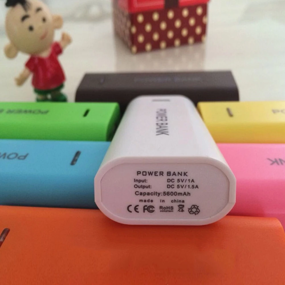 Power Bank Case 2-cell 18650 Battery Box for Smart Phone Charge 5V 1A For 18650 Battery With Indicator Light