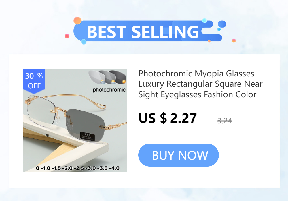Diamond Cutting Rimless Ladies Myopia Glasses Anti Blue Light Minus Eyeglasses Finished Prescription Near Sight Eyewear Diopter