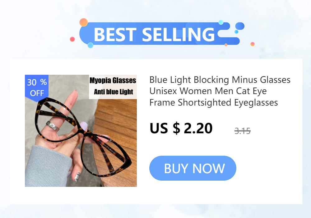 Diamond Cutting Rimless Ladies Myopia Glasses Anti Blue Light Minus Eyeglasses Finished Prescription Near Sight Eyewear Diopter