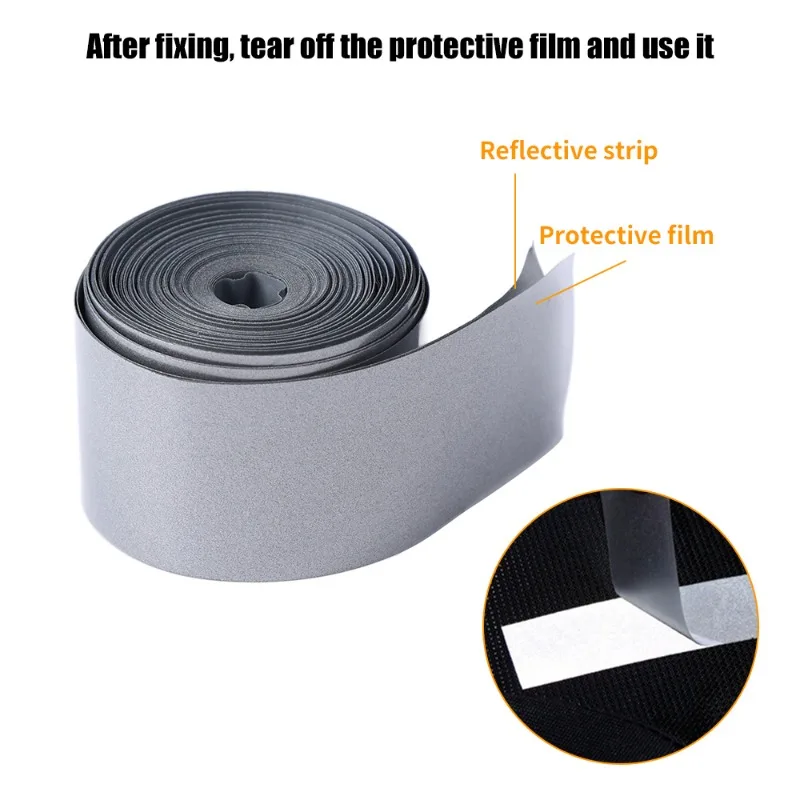 5M Reflective Heat Transfer Film Safety Reflector Sticker for DIY Clothing Bag Shoes Iron on Safety Clothing Supplies 2/5cm/roll