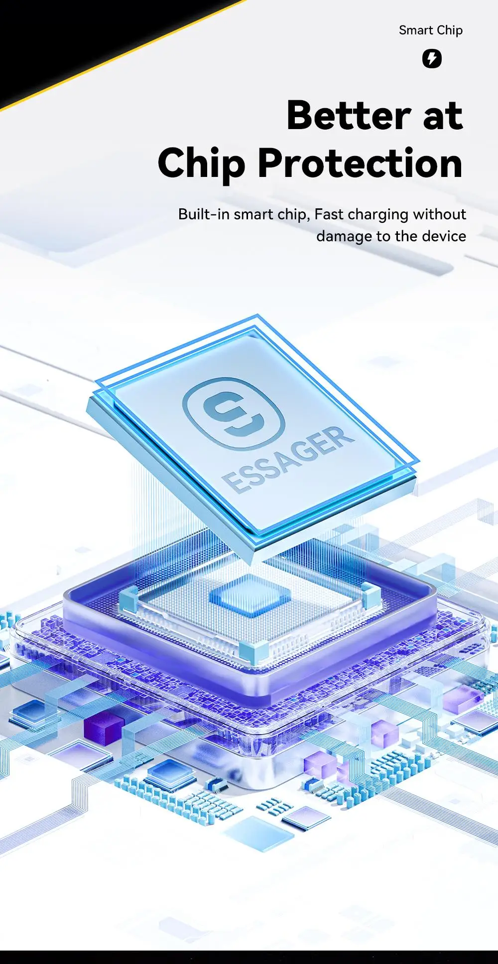 Essager 7A USB Type C Cable Elbow Digital Display Fast Charge USB C Cable For Huawei Mate60 Pro Samsung Xiaomi  Data Type C Cord