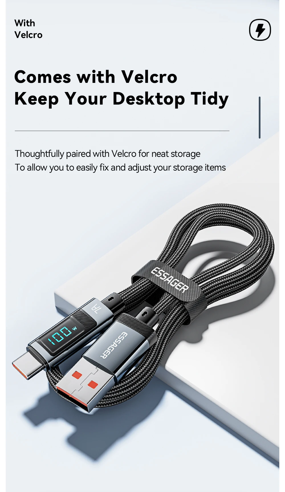 Essager 7A USB Type C Cable 100W USB C Charger Data For Realme Huawei P40 30 Pro 66W Fast Charging Wire Cord Samsung Xiaomi Poco