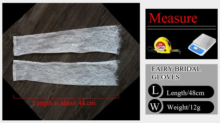 WG103 Wedding Bridal Handmade Gloves Eyelash Lace White Long Fingerless Women Pageant Perform Prom Sleevelet