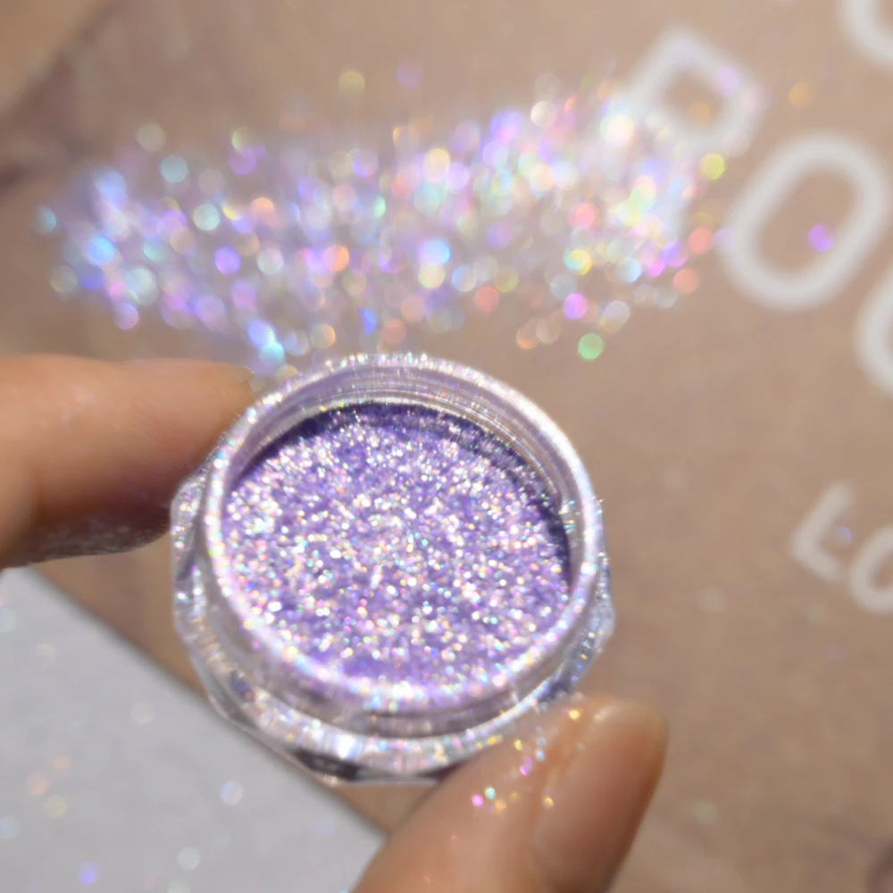 Super Shiny Gold Opal Nail Powder Mermaid Glitter Ultrathin Iridescent Flakes Nail Sequins Pigment Chrome Powder Manicure Decor