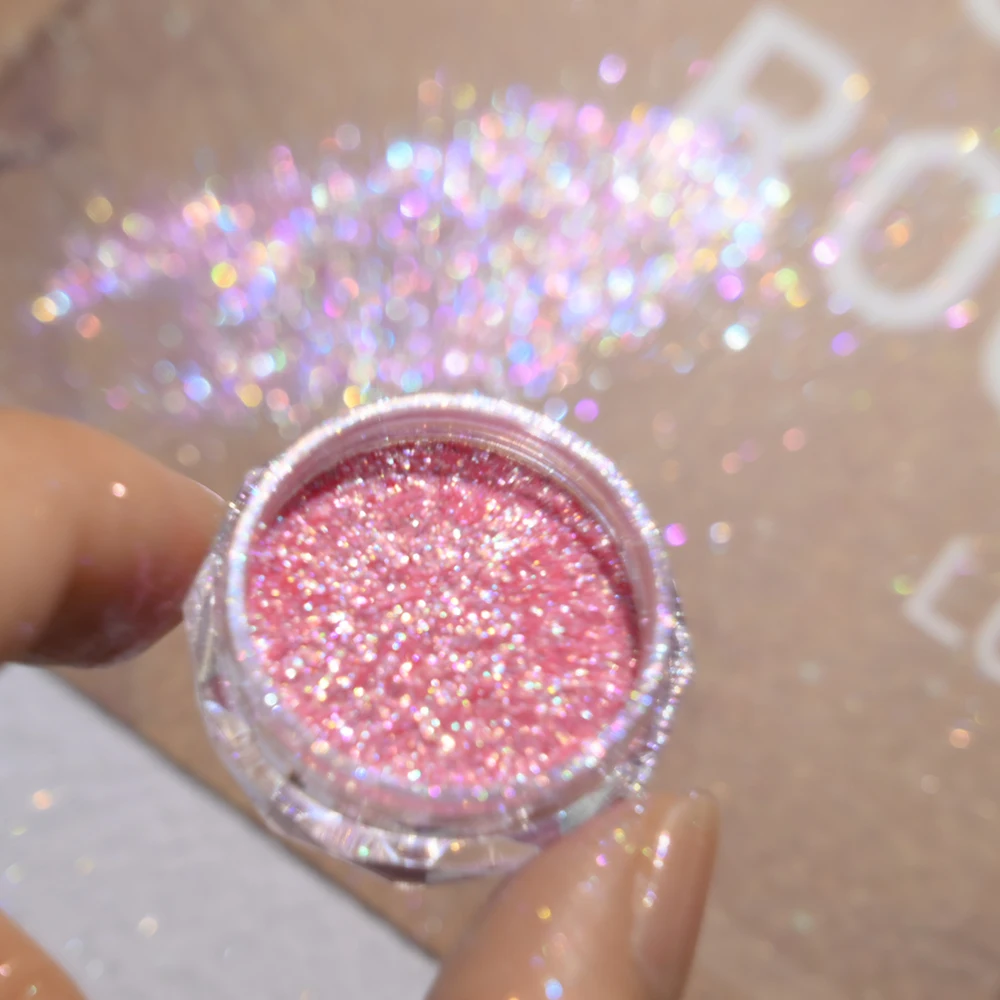 Super Shiny Gold Opal Nail Powder Mermaid Glitter Ultrathin Iridescent Flakes Nail Sequins Pigment Chrome Powder Manicure Decor