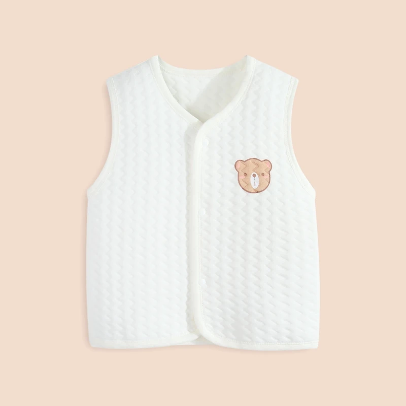 Cotton Newborn Baby Waistcoat Autumn and Winter Girl Vest Jacket Warm Soft Children Vest Cartoon Kids Clothes 0-24 Months