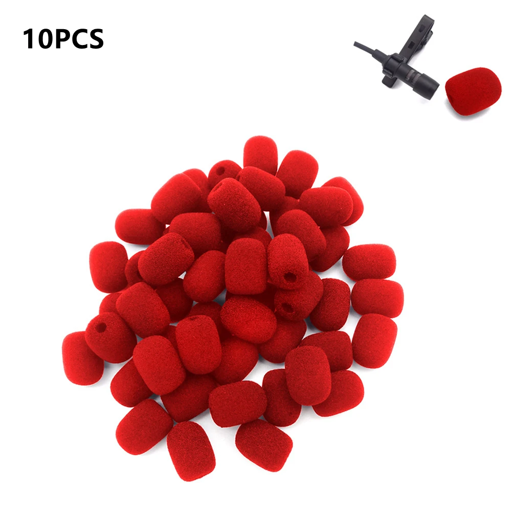 10pcs 6mm Mini Headset Microphone Cover Sponge Foam Windscreen Replacement Lavalier Gooseneck Conference Mic Cover