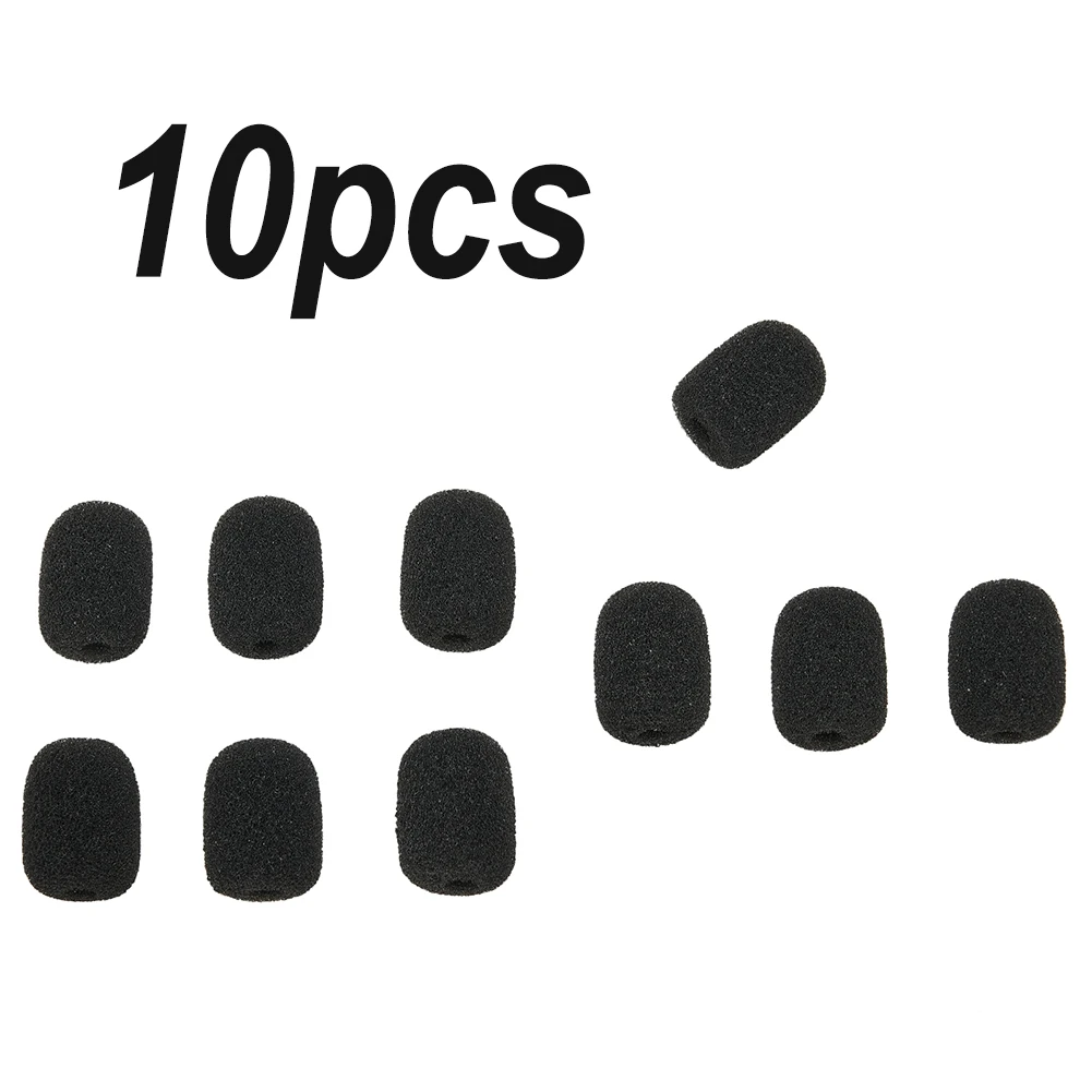 10pcs 6mm Mini Headset Microphone Cover Sponge Foam Windscreen Replacement Lavalier Gooseneck Conference Mic Cover