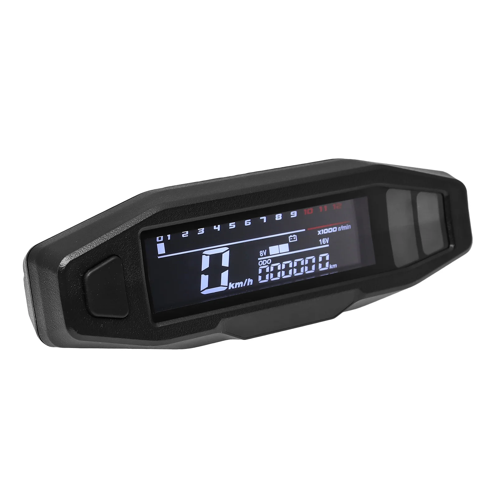 AD Universal Motorcycle Speedometer Digital Speed Meter LED Tachometer Dashboard Instrument Panel Meter LCD Display Y Bracket