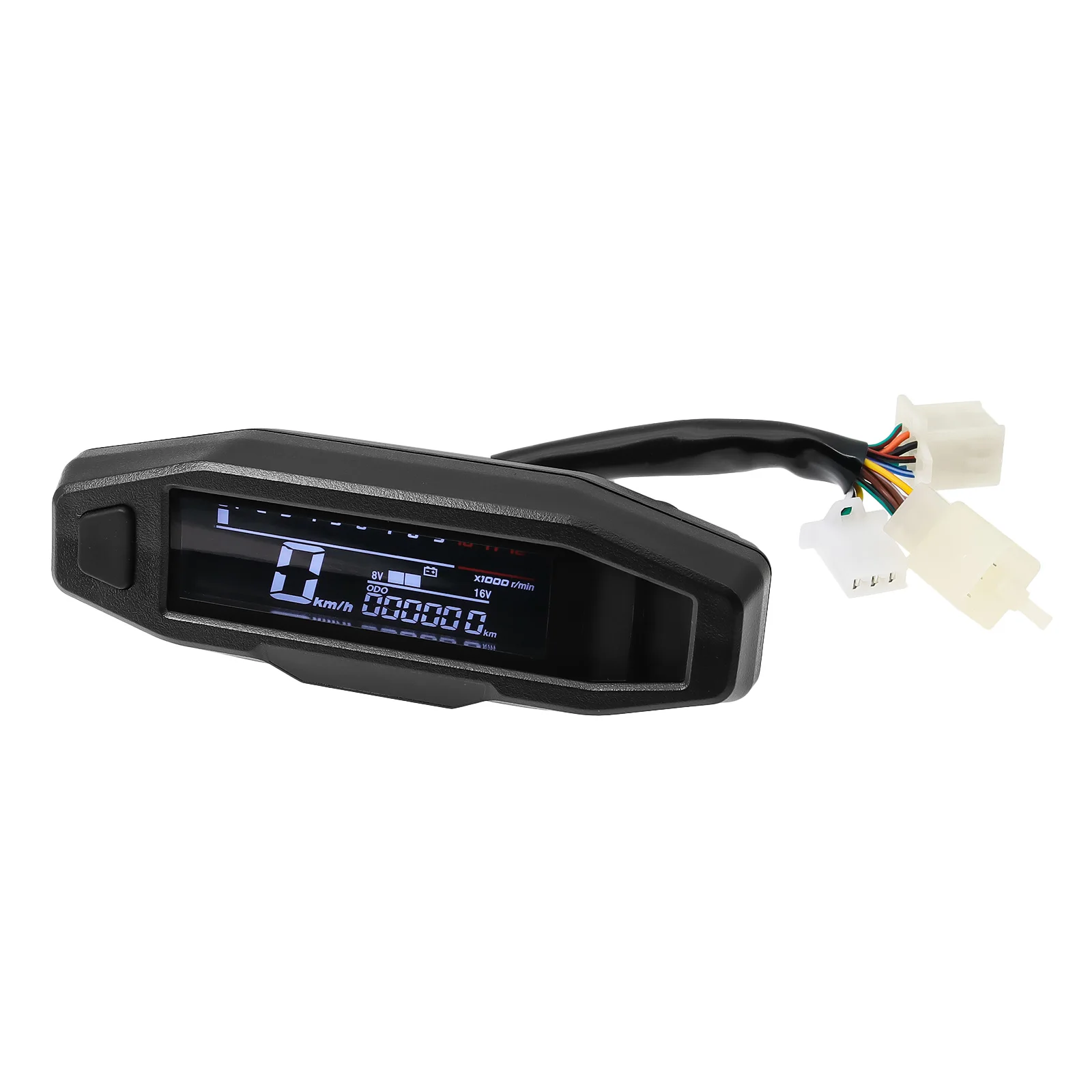 AD Universal Motorcycle Speedometer Digital Speed Meter LED Tachometer Dashboard Instrument Panel Meter LCD Display Y Bracket