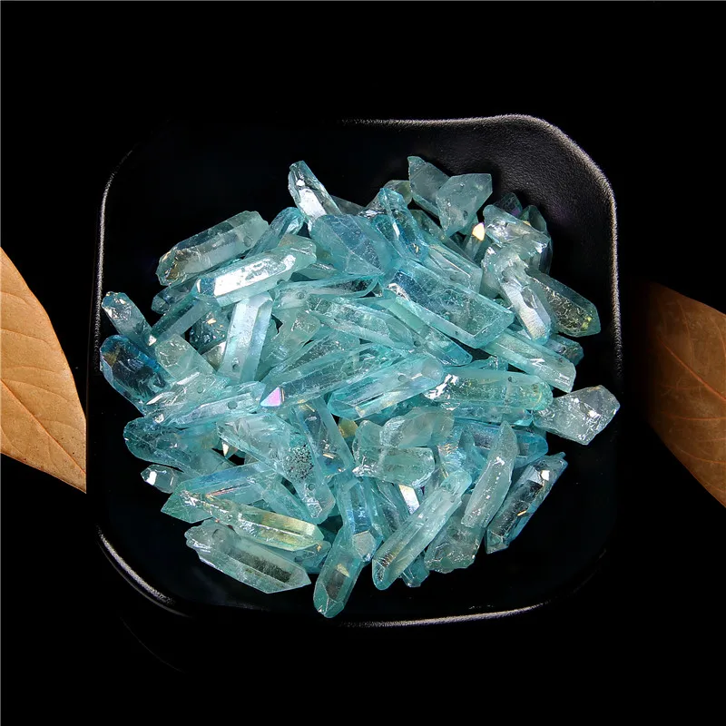10/20/30pcs Purple Natural Quartz Crystal Point Beads Top Drilled Graduated Stick Point Loose Bead for DIY Jewelry Making Supply