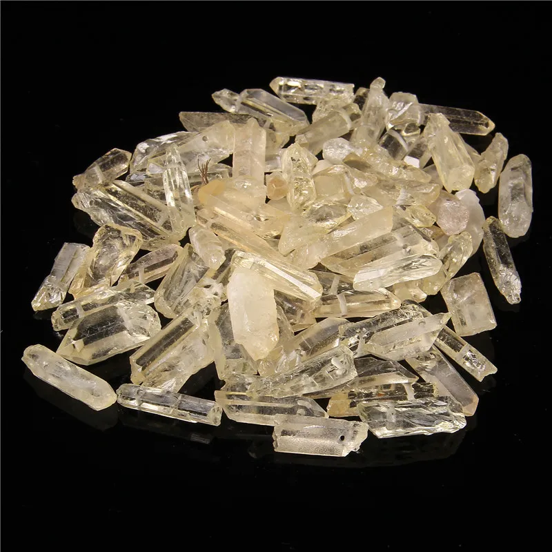 10/20/30pcs Purple Natural Quartz Crystal Point Beads Top Drilled Graduated Stick Point Loose Bead for DIY Jewelry Making Supply
