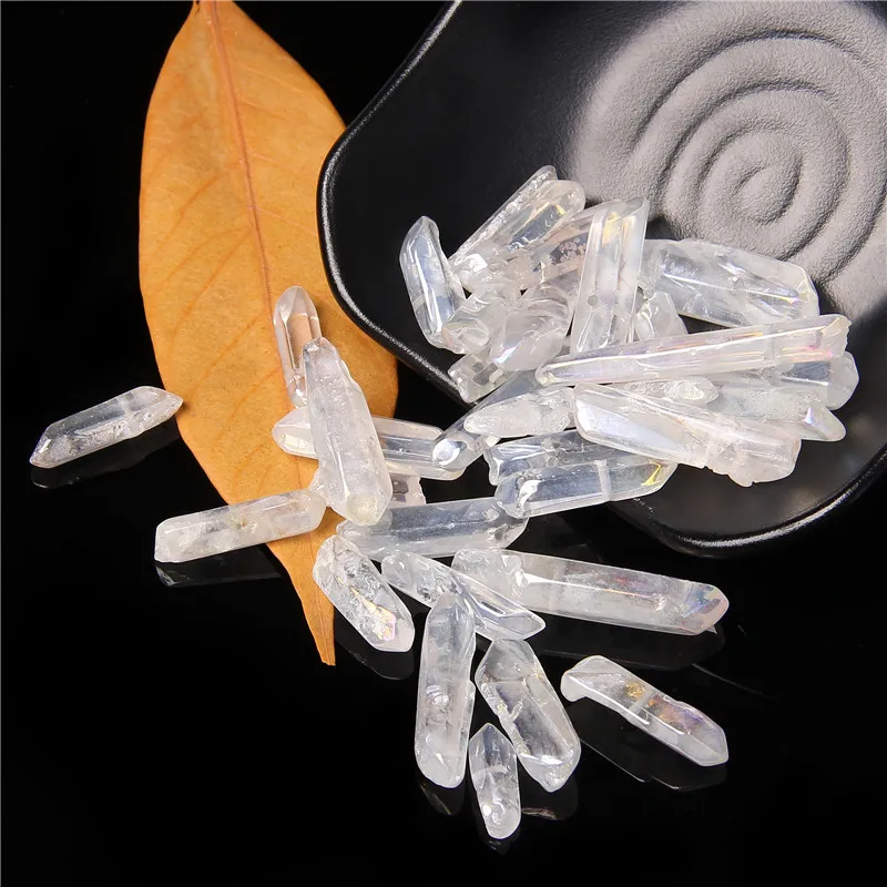 10/20/30pcs Purple Natural Quartz Crystal Point Beads Top Drilled Graduated Stick Point Loose Bead for DIY Jewelry Making Supply