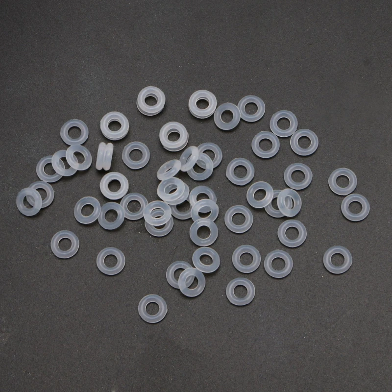 100Pcs Silicone Rubber Stoppers Ring Bead Charms Bracelets Compatible for Use Alone or with Clip Lock Spacer Charm Beads