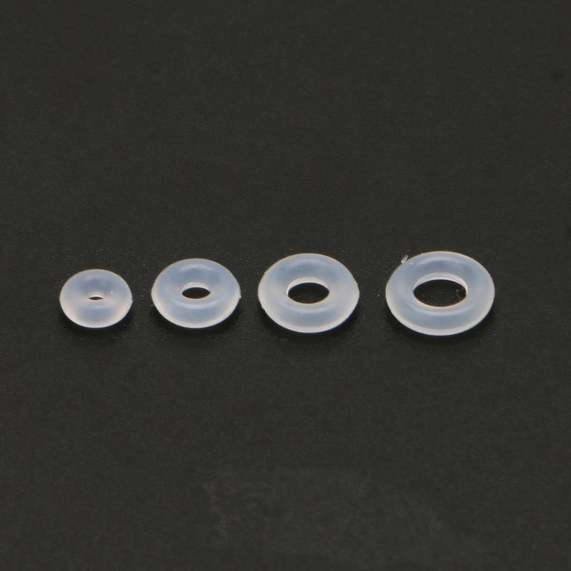 100Pcs Silicone Rubber Stoppers Ring Bead Charms Bracelets Compatible for Use Alone or with Clip Lock Spacer Charm Beads