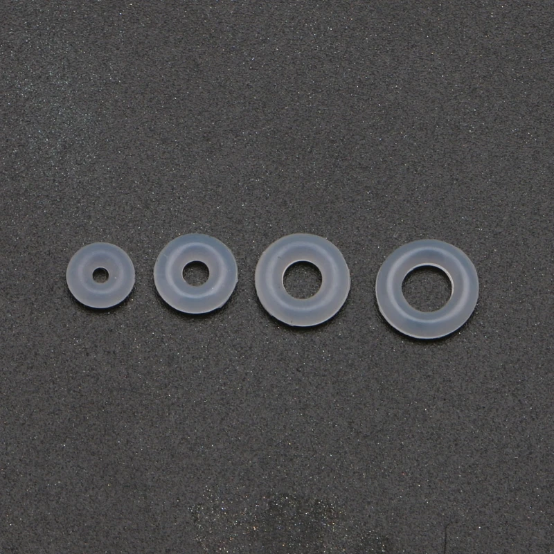 100Pcs Silicone Rubber Stoppers Ring Bead Charms Bracelets Compatible for Use Alone or with Clip Lock Spacer Charm Beads