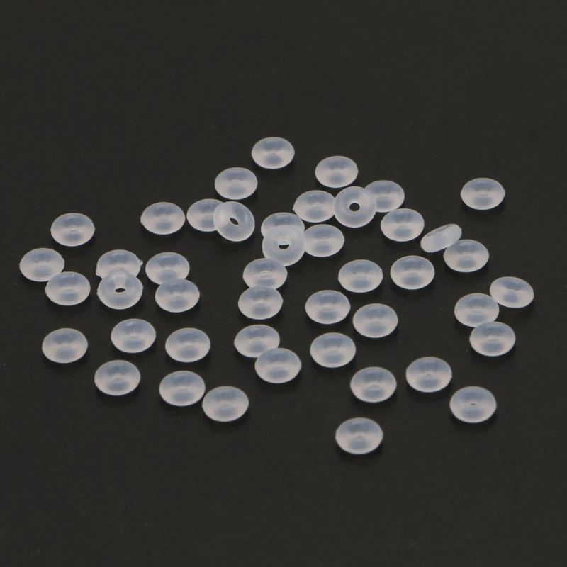 100Pcs Silicone Rubber Stoppers Ring Bead Charms Bracelets Compatible for Use Alone or with Clip Lock Spacer Charm Beads