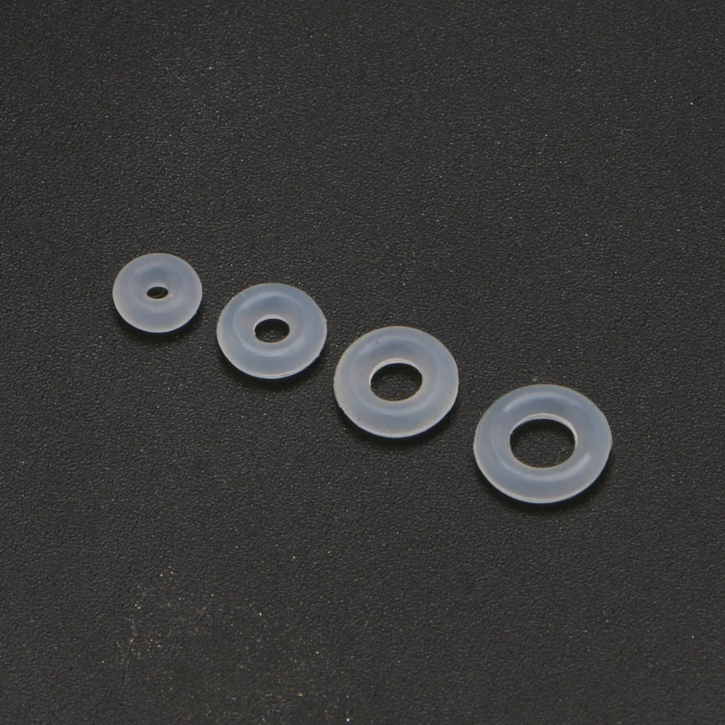 100Pcs Silicone Rubber Stoppers Ring Bead Charms Bracelets Compatible for Use Alone or with Clip Lock Spacer Charm Beads
