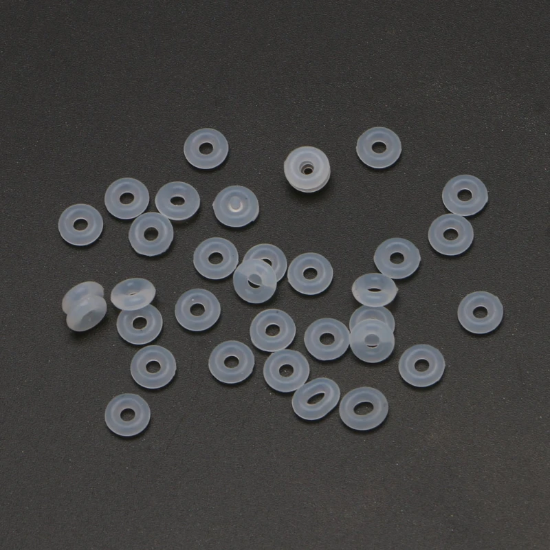 100Pcs Silicone Rubber Stoppers Ring Bead Charms Bracelets Compatible for Use Alone or with Clip Lock Spacer Charm Beads