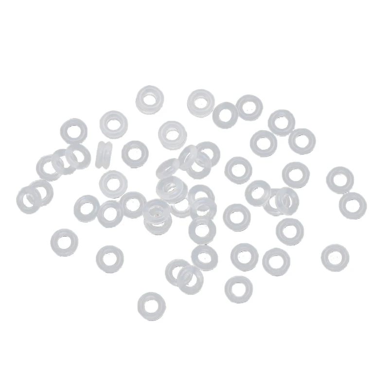 100Pcs Silicone Rubber Stoppers Ring Bead Charms Bracelets Compatible for Use Alone or with Clip Lock Spacer Charm Beads