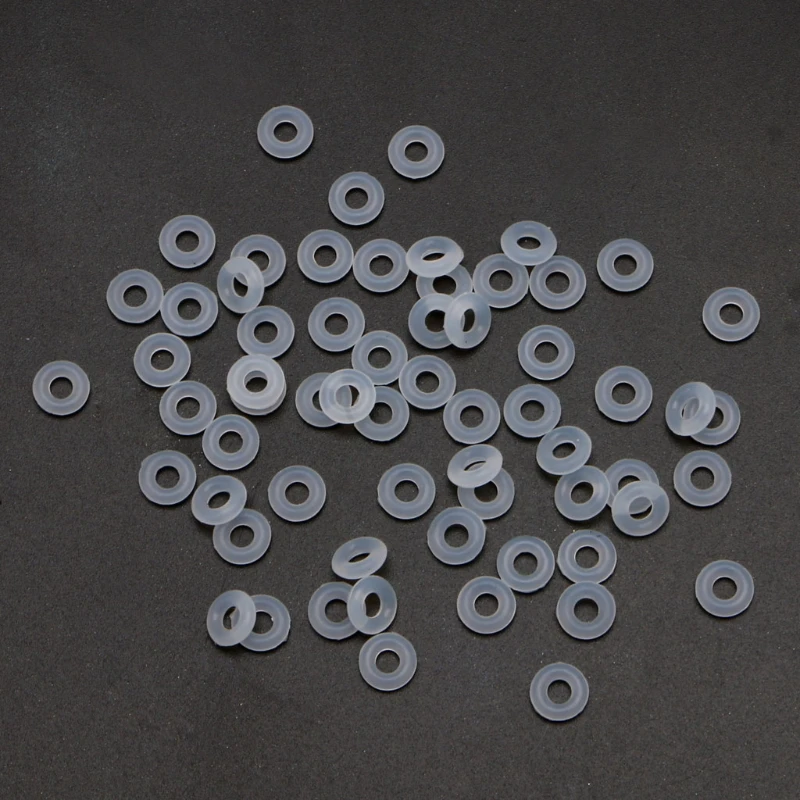 100Pcs Silicone Rubber Stoppers Ring Bead Charms Bracelets Compatible for Use Alone or with Clip Lock Spacer Charm Beads