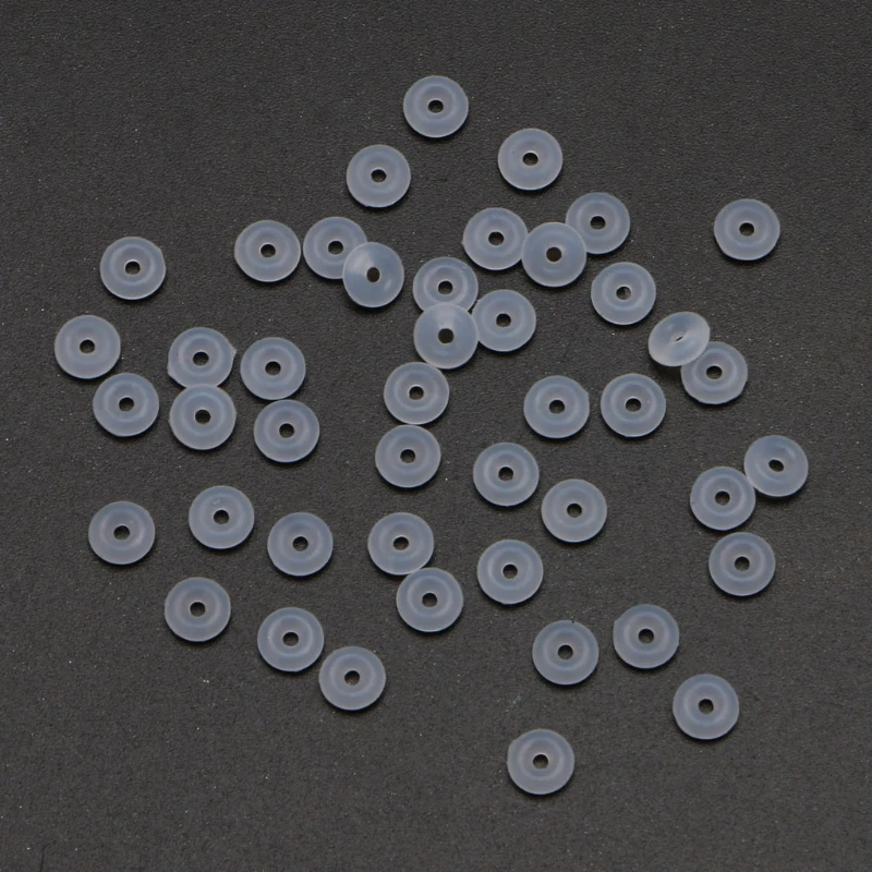 100Pcs Silicone Rubber Stoppers Ring Bead Charms Bracelets Compatible for Use Alone or with Clip Lock Spacer Charm Beads
