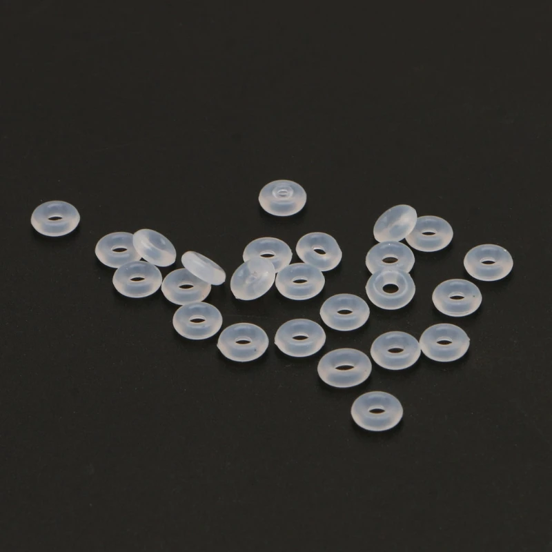 100Pcs Silicone Rubber Stoppers Ring Bead Charms Bracelets Compatible for Use Alone or with Clip Lock Spacer Charm Beads