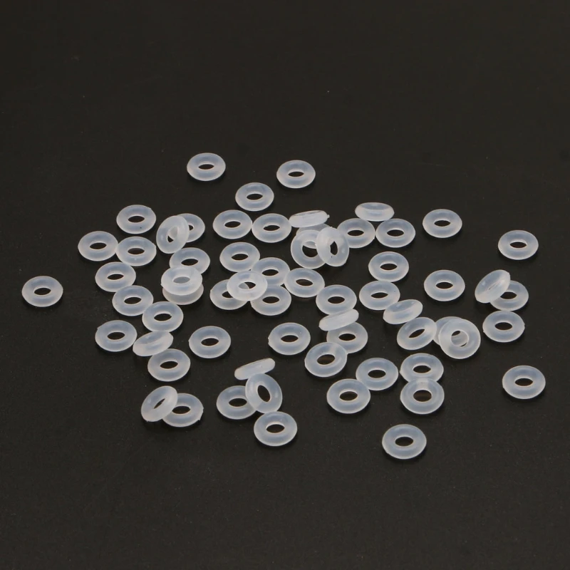 100Pcs Silicone Rubber Stoppers Ring Bead Charms Bracelets Compatible for Use Alone or with Clip Lock Spacer Charm Beads
