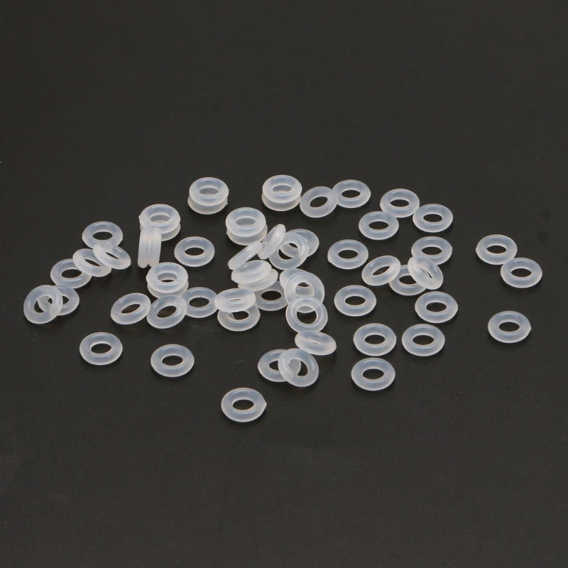 100Pcs Silicone Rubber Stoppers Ring Bead Charms Bracelets Compatible for Use Alone or with Clip Lock Spacer Charm Beads