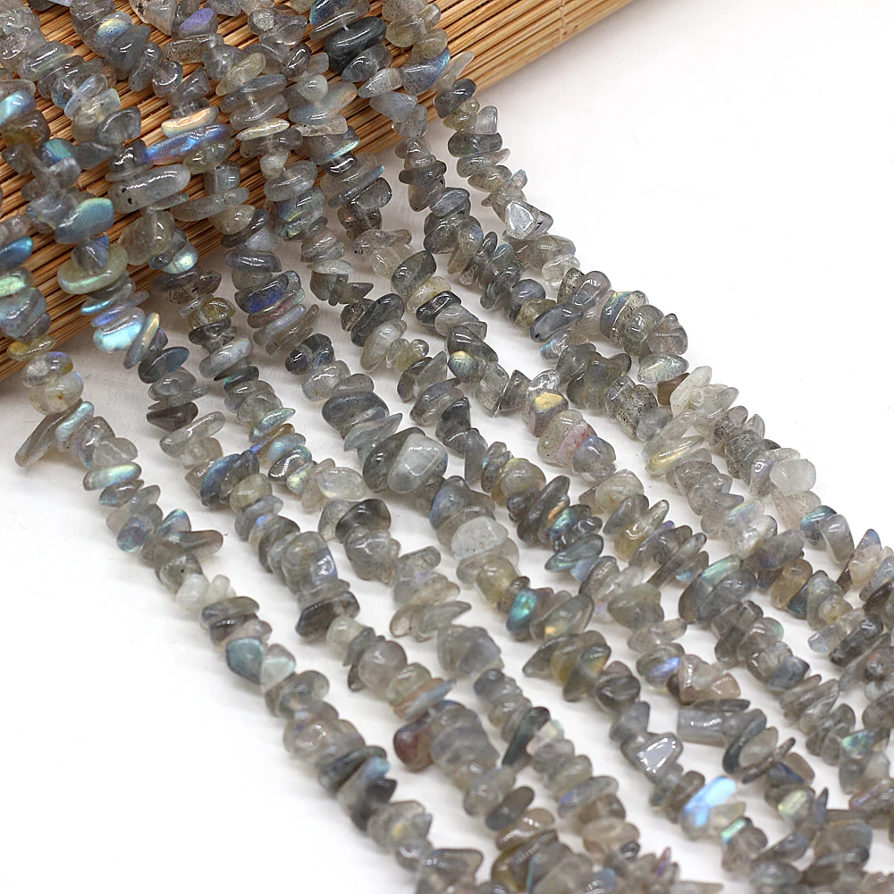 40CM Natural Flash Labradorites Beads Irregular Freeform Chip Gravel Beads For Jewelry Making DIY Necklace Bracelet 3x5-4x6mm