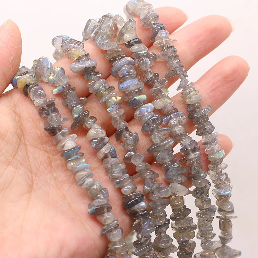 40CM Natural Flash Labradorites Beads Irregular Freeform Chip Gravel Beads For Jewelry Making DIY Necklace Bracelet 3x5-4x6mm
