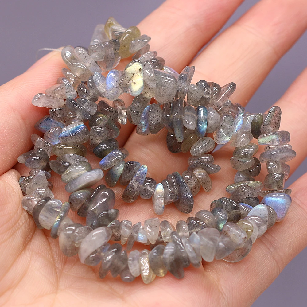 40CM Natural Flash Labradorites Beads Irregular Freeform Chip Gravel Beads For Jewelry Making DIY Necklace Bracelet 3x5-4x6mm