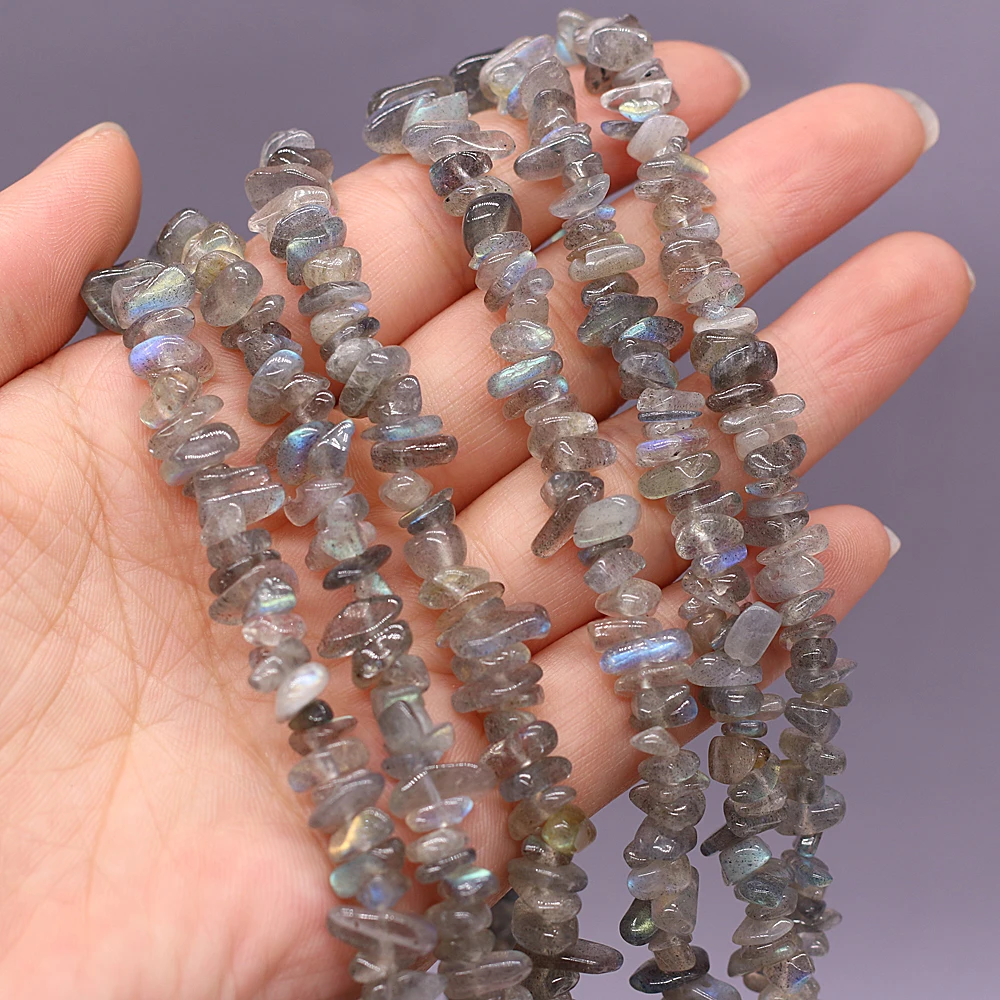 40CM Natural Flash Labradorites Beads Irregular Freeform Chip Gravel Beads For Jewelry Making DIY Necklace Bracelet 3x5-4x6mm