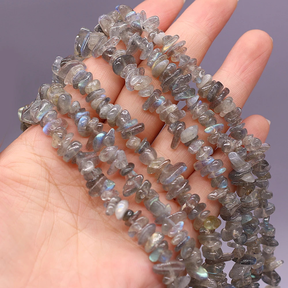 40CM Natural Flash Labradorites Beads Irregular Freeform Chip Gravel Beads For Jewelry Making DIY Necklace Bracelet 3x5-4x6mm